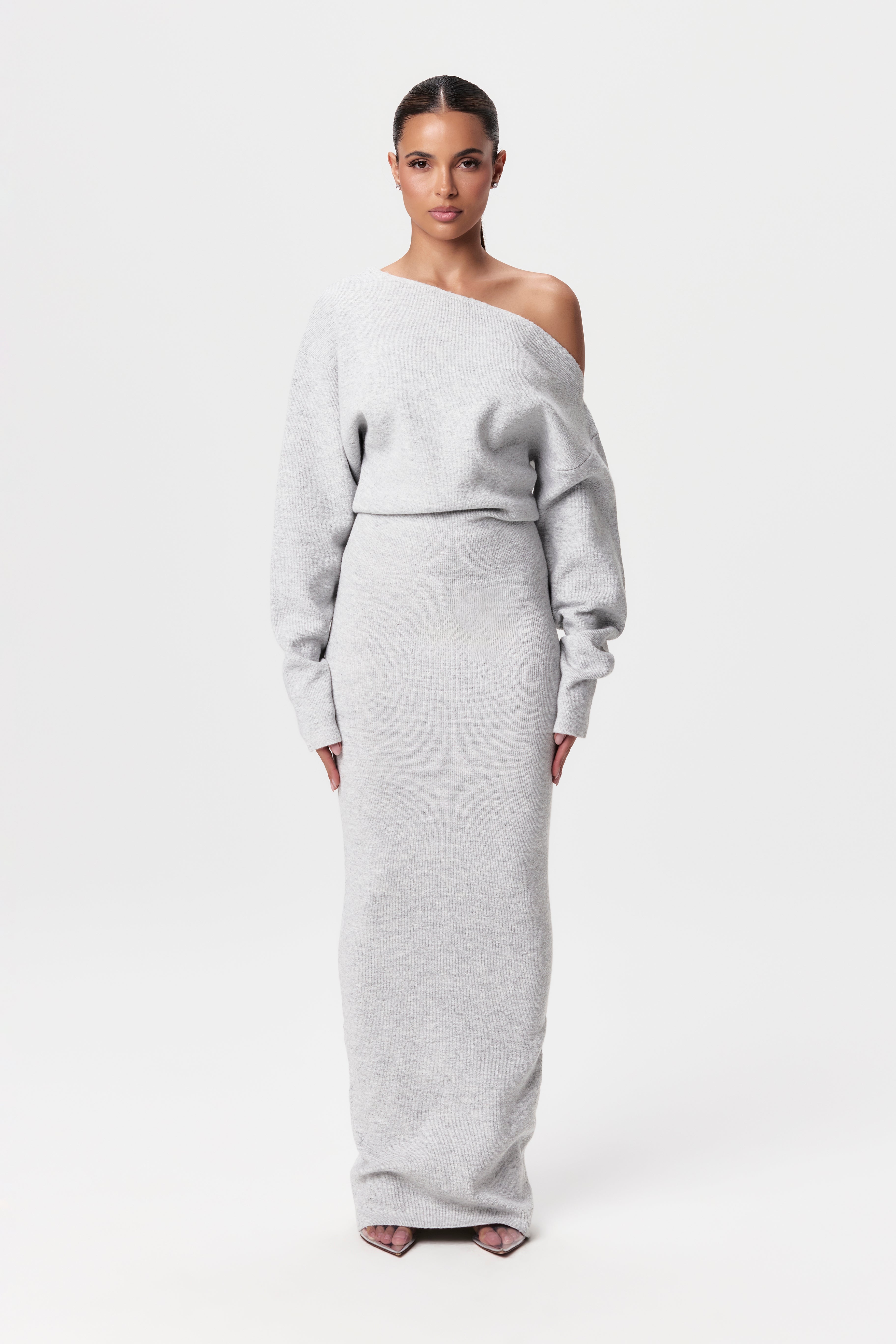 Kimmie Knit Off-Shoulder Sweater Maxi Dress