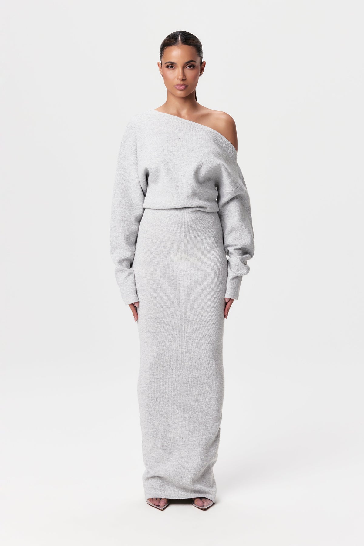 Kimmie Knit Off-Shoulder Sweater Maxi Dress