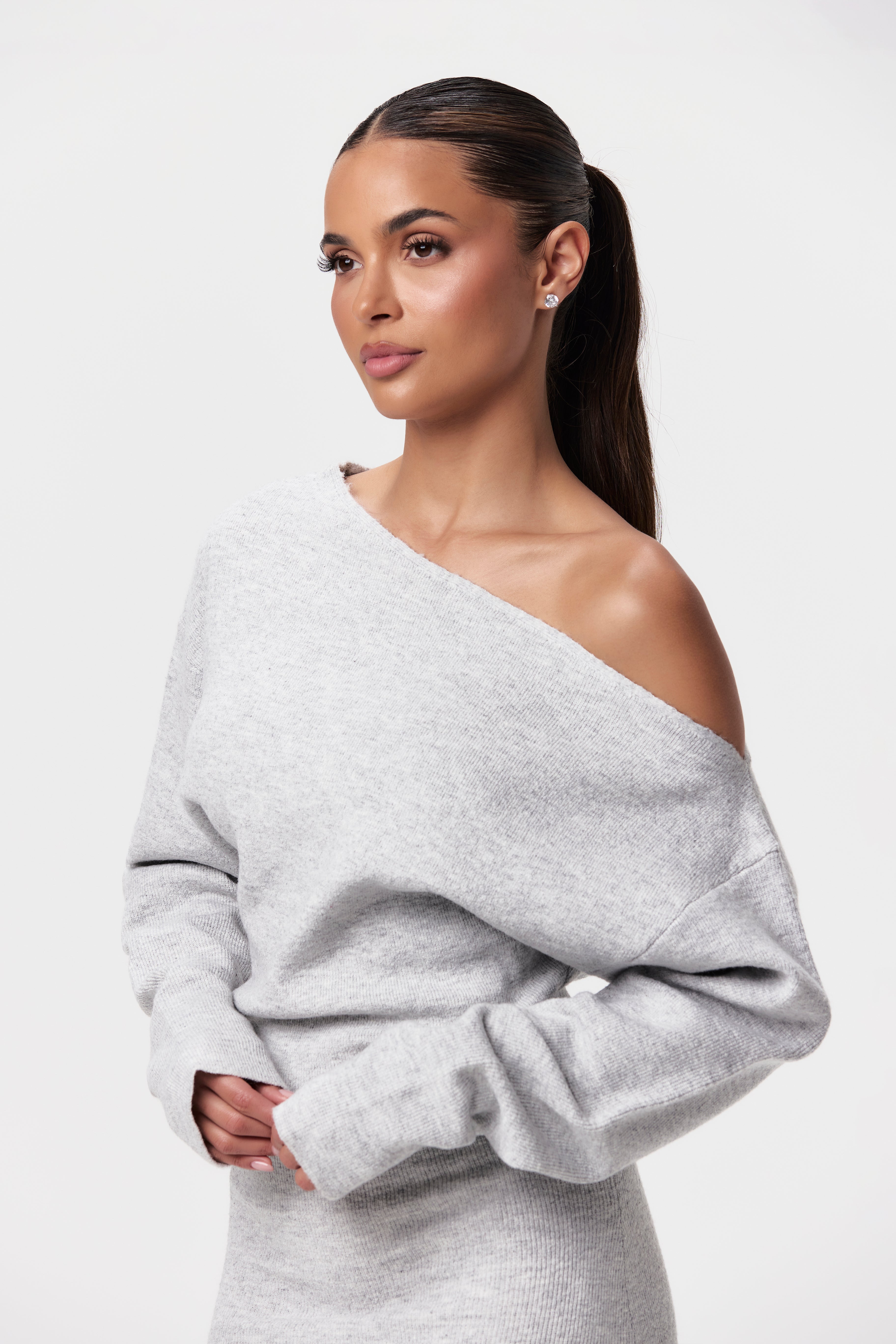Kimmie Knit Off-Shoulder Sweater Maxi Dress