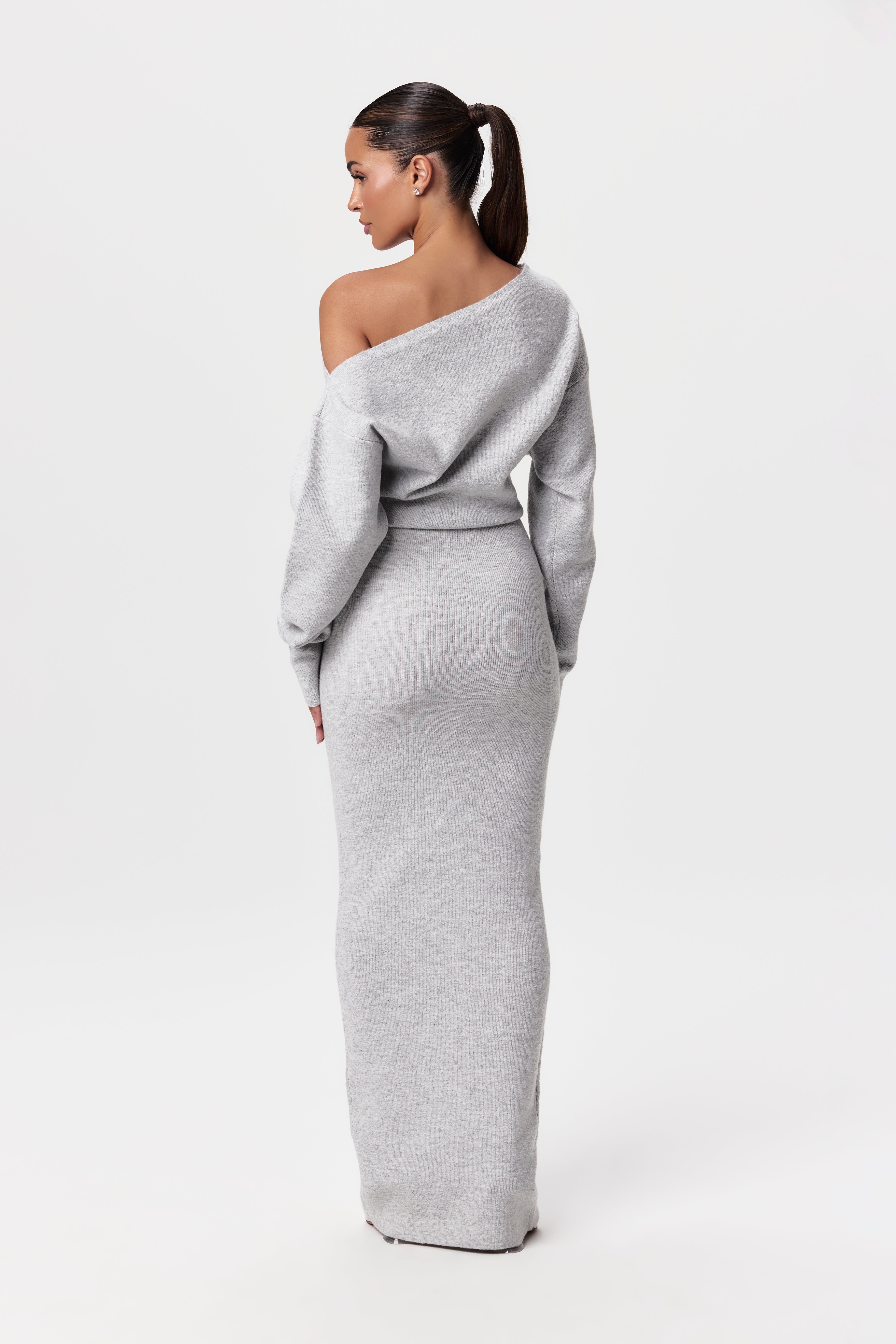Kimmie Knit Off-Shoulder Sweater Maxi Dress