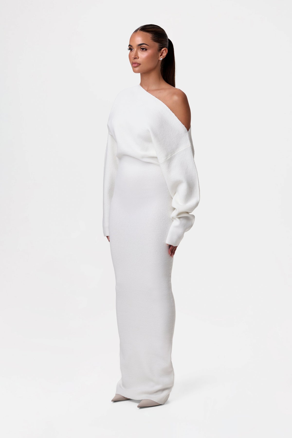Kimmie Knit Off-Shoulder Sweater Maxi Dress