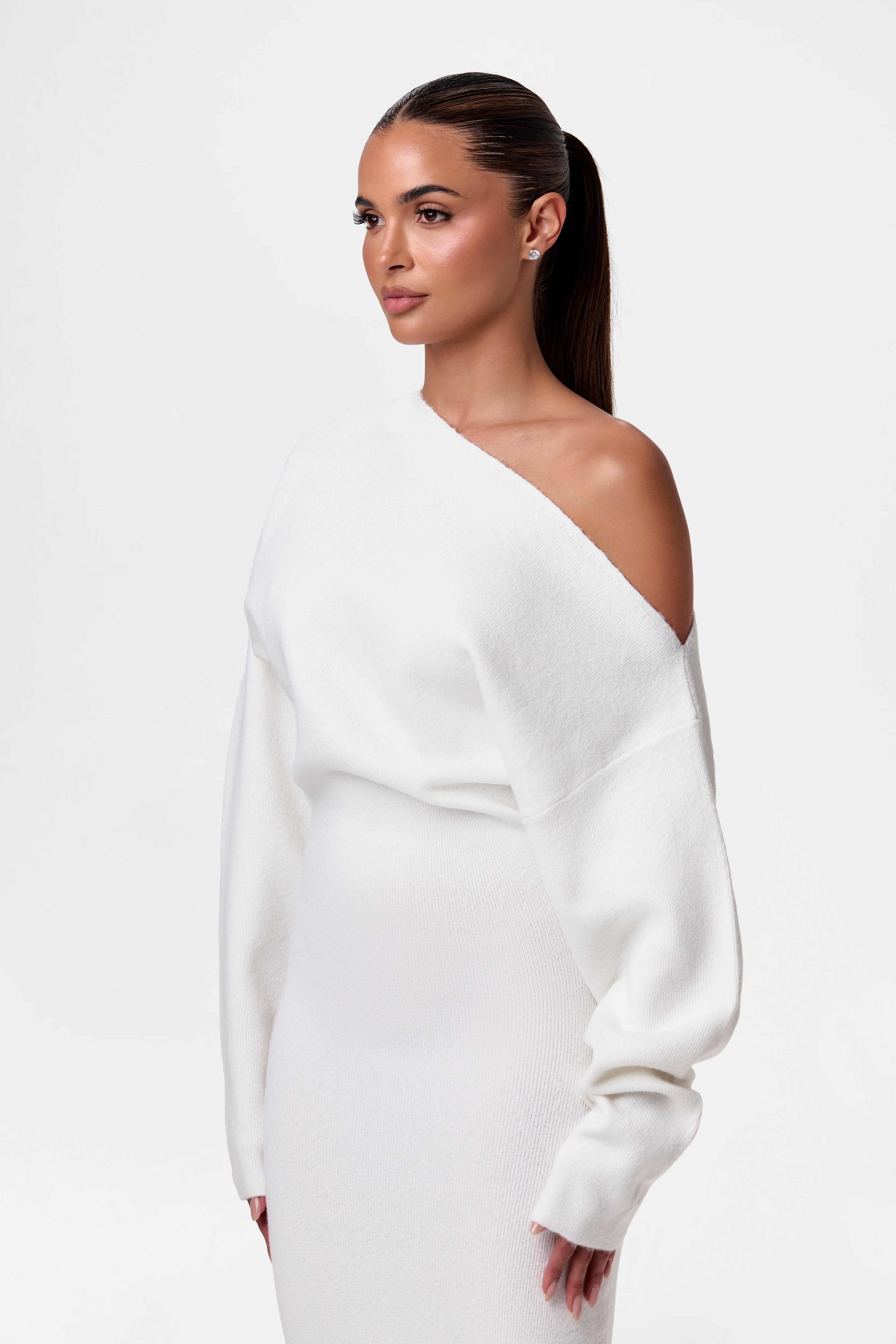 Kimmie Knit Off-Shoulder Sweater Maxi Dress