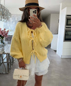 Shayley Bow Tie Knit Cardigan