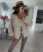 Shayley Bow Tie Knit Cardigan