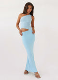 Leniora One Shoulder Maxi Dress Baby Blue