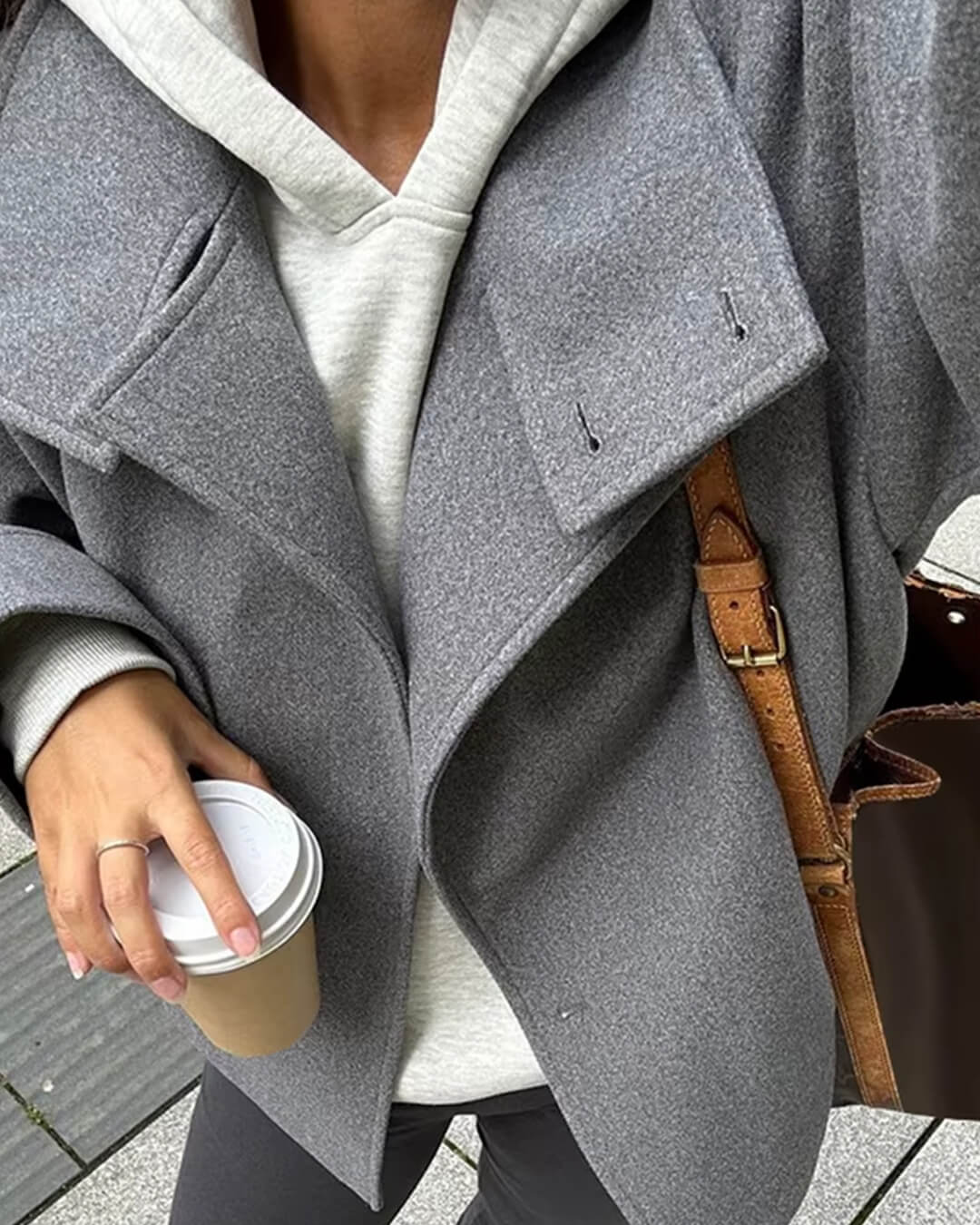 Claire wool coat High Neck