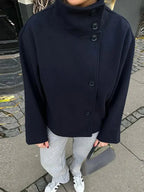 Claire wool coat High Neck