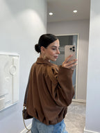 Lara Suede Bomber Jacket