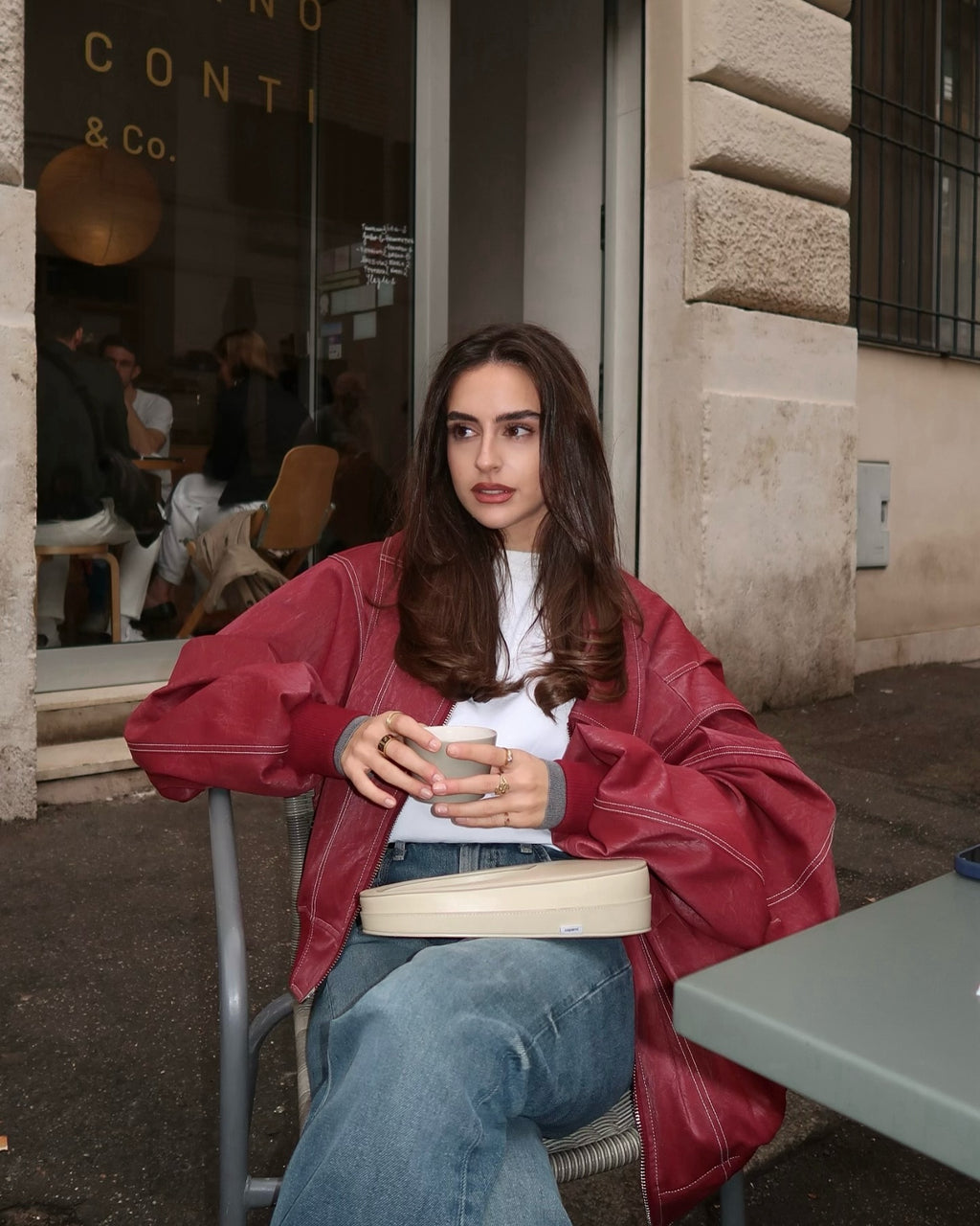 Sammyjane Red Leather Jacket