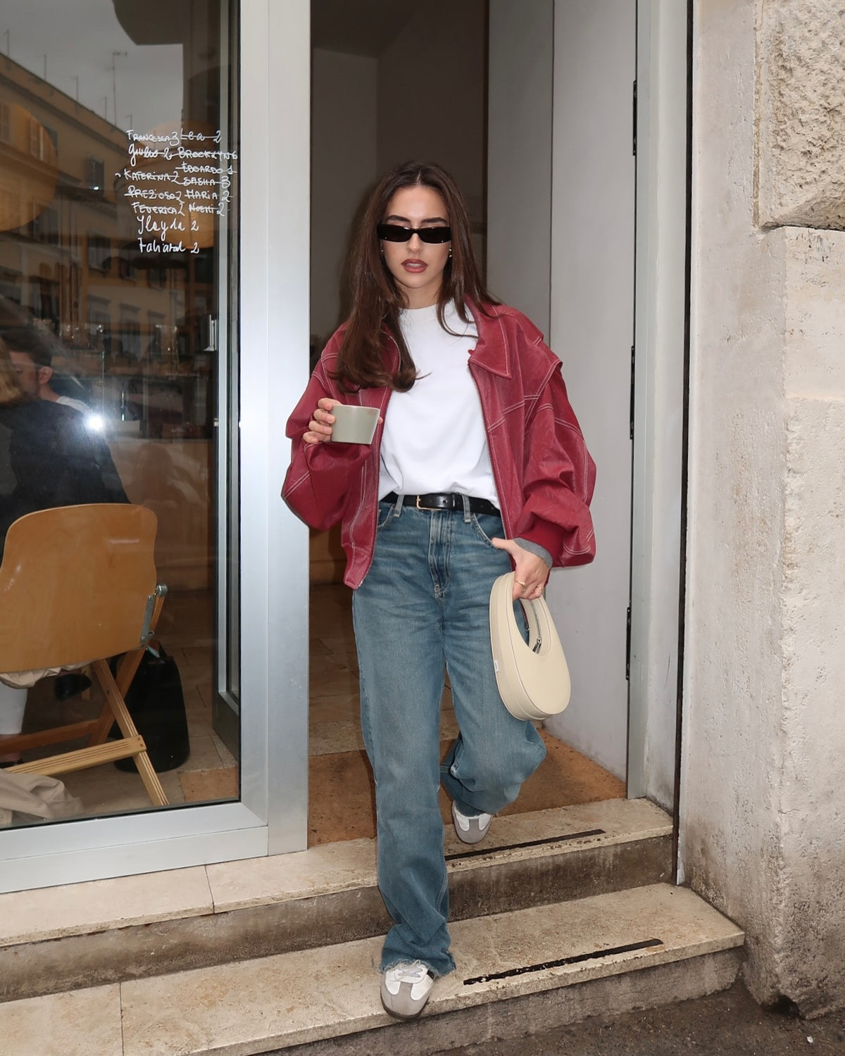 Sammyjane Red Leather Jacket