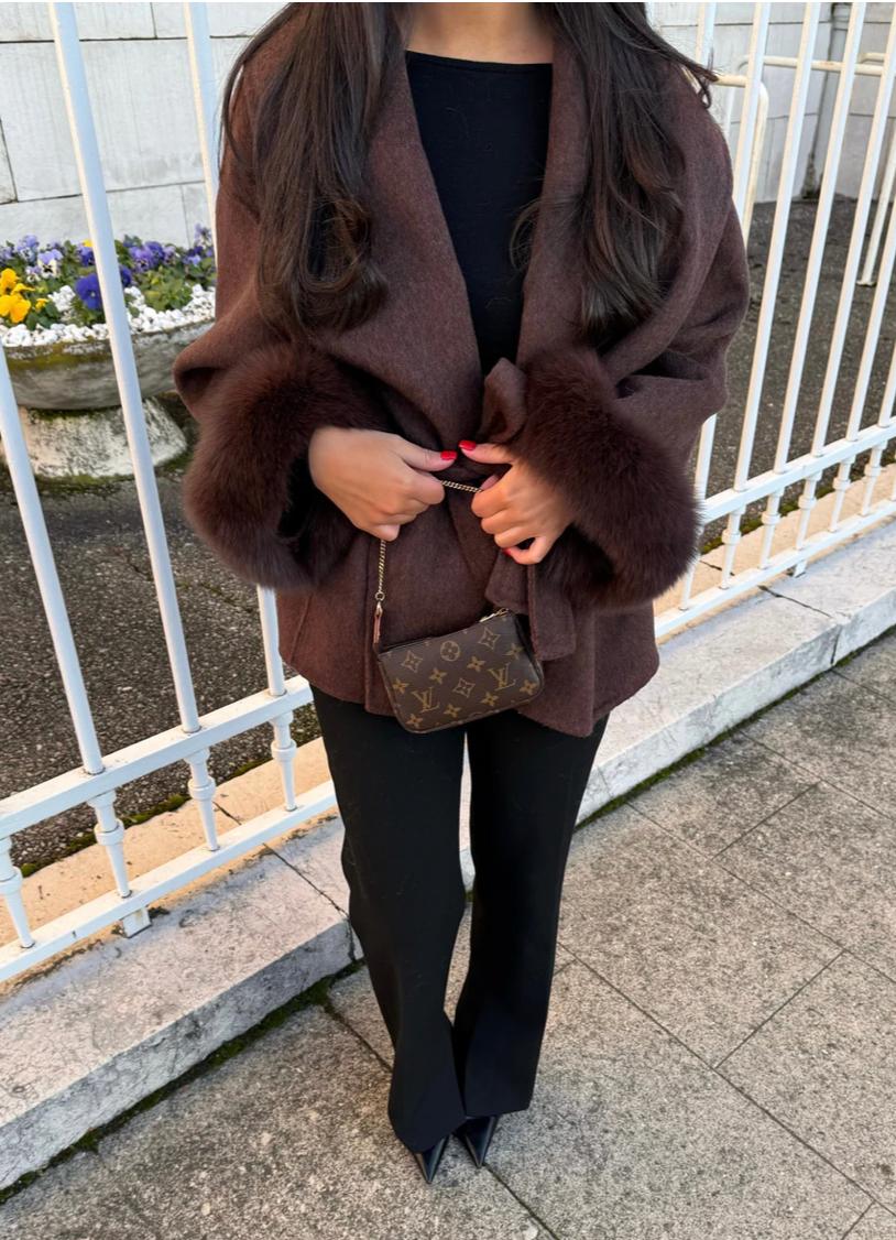 Luciana Belted Fur Coat