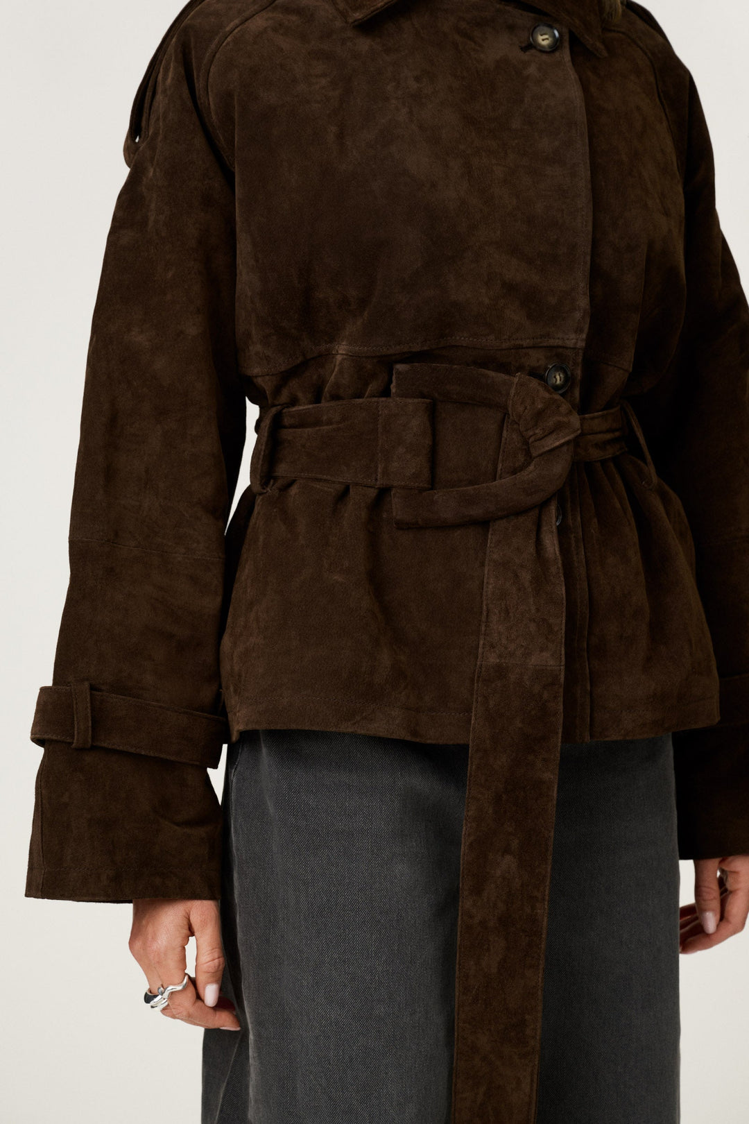 Maraiah Cropped Trench Coat