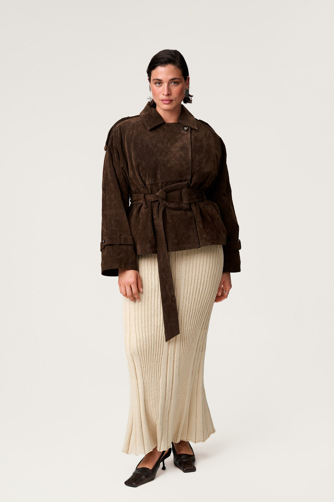 Maraiah Cropped Trench Coat