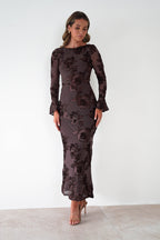 Marshalls Long Sleeve Textured Maxi Dress