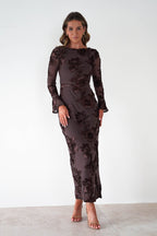 Marshalls Long Sleeve Textured Maxi Dress