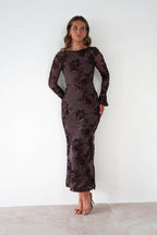 Marshalls Long Sleeve Textured Maxi Dress