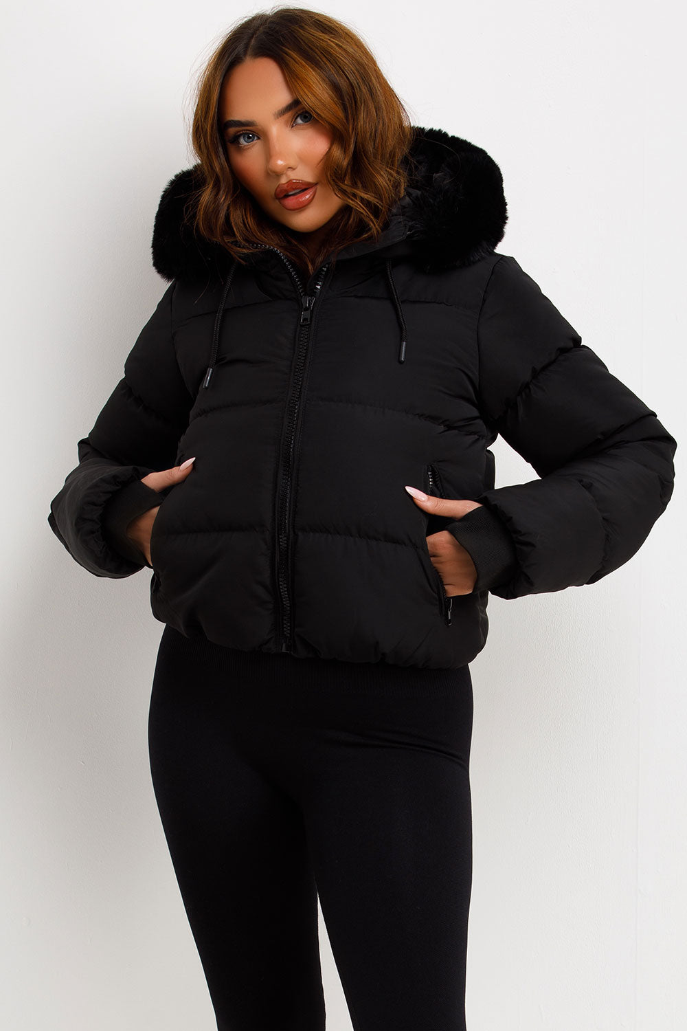 Eliana Puffer Jacket With Fur Hood
