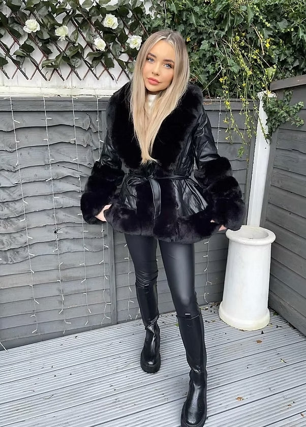 Maddie Leather Parka Jacket