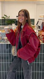Sammyjane Red Leather Jacket