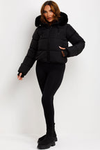 Eliana Puffer Jacket With Fur Hood