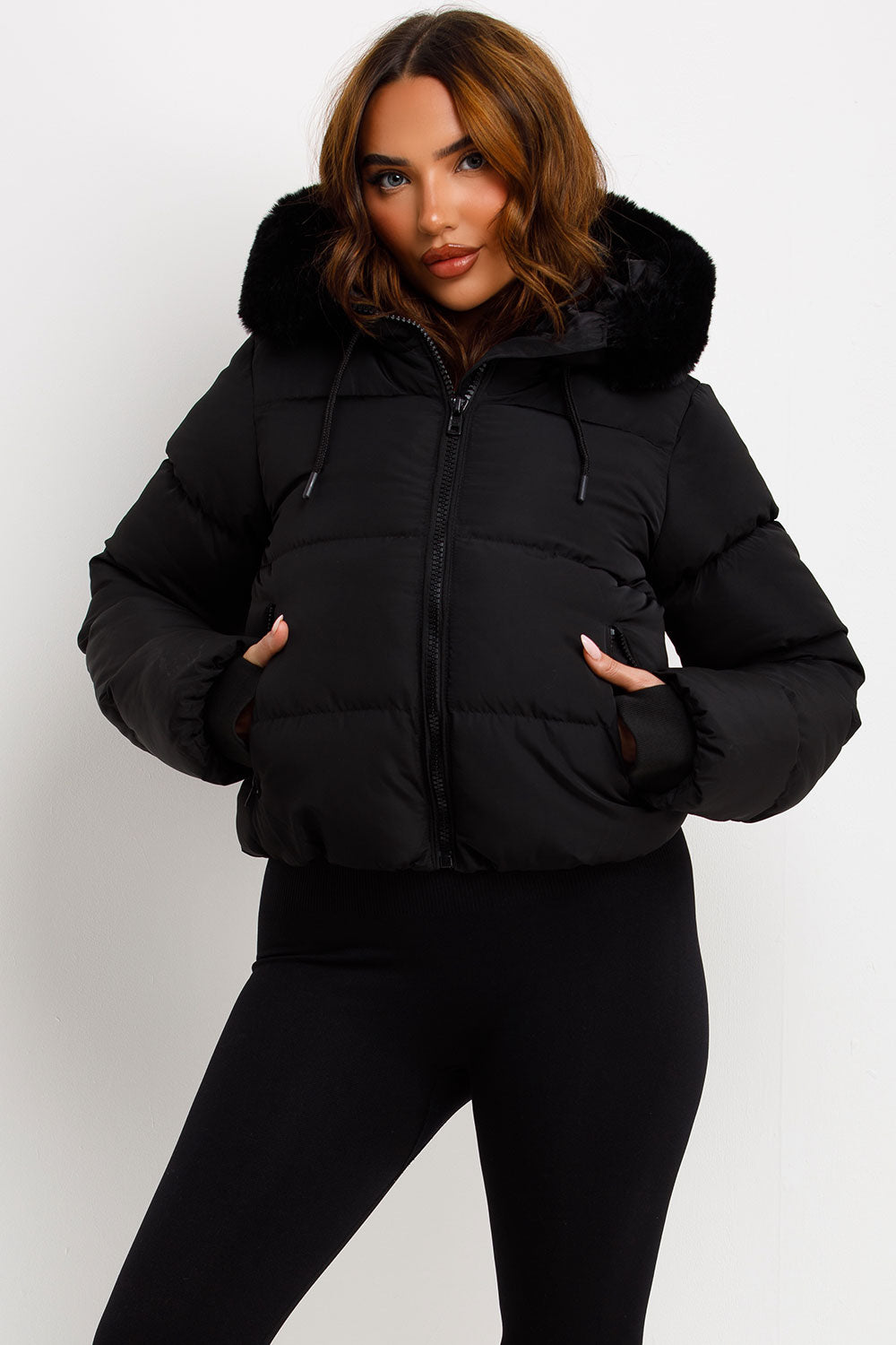 Eliana Puffer Jacket With Fur Hood