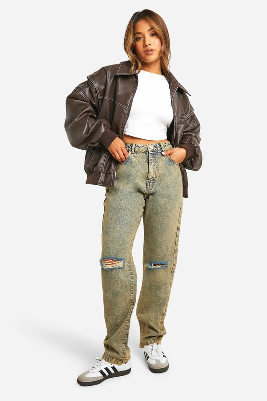 Savannah Brown Leather Jacket