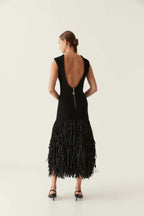 Noir Fringe Dress