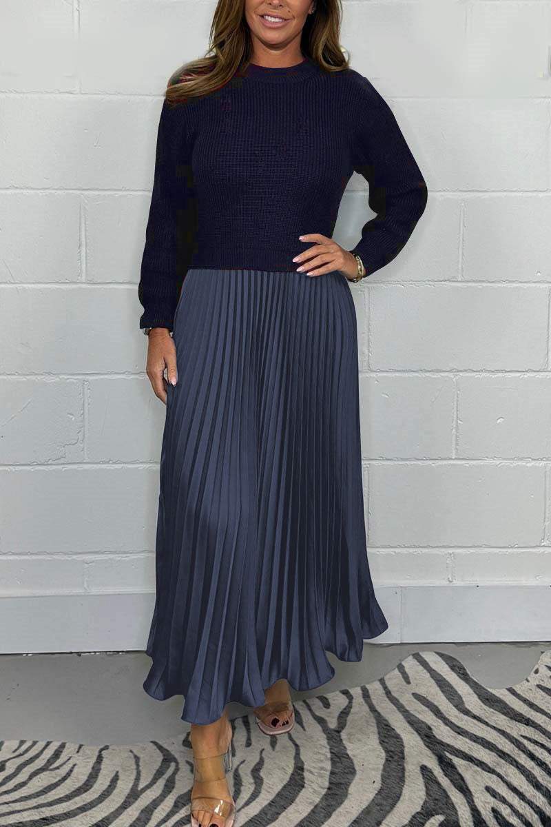 Isabelle Long sleeve Jumper & Pleated bottom style Dress