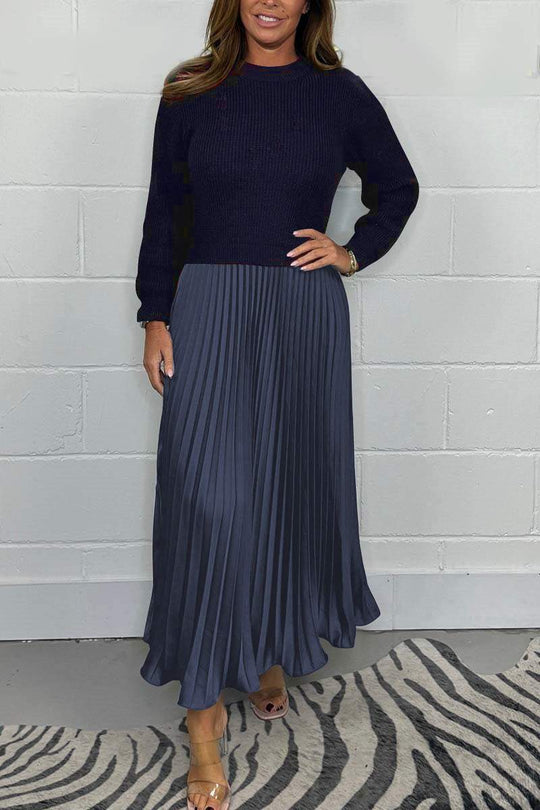 Isabelle Long sleeve Jumper & Pleated bottom style Dress