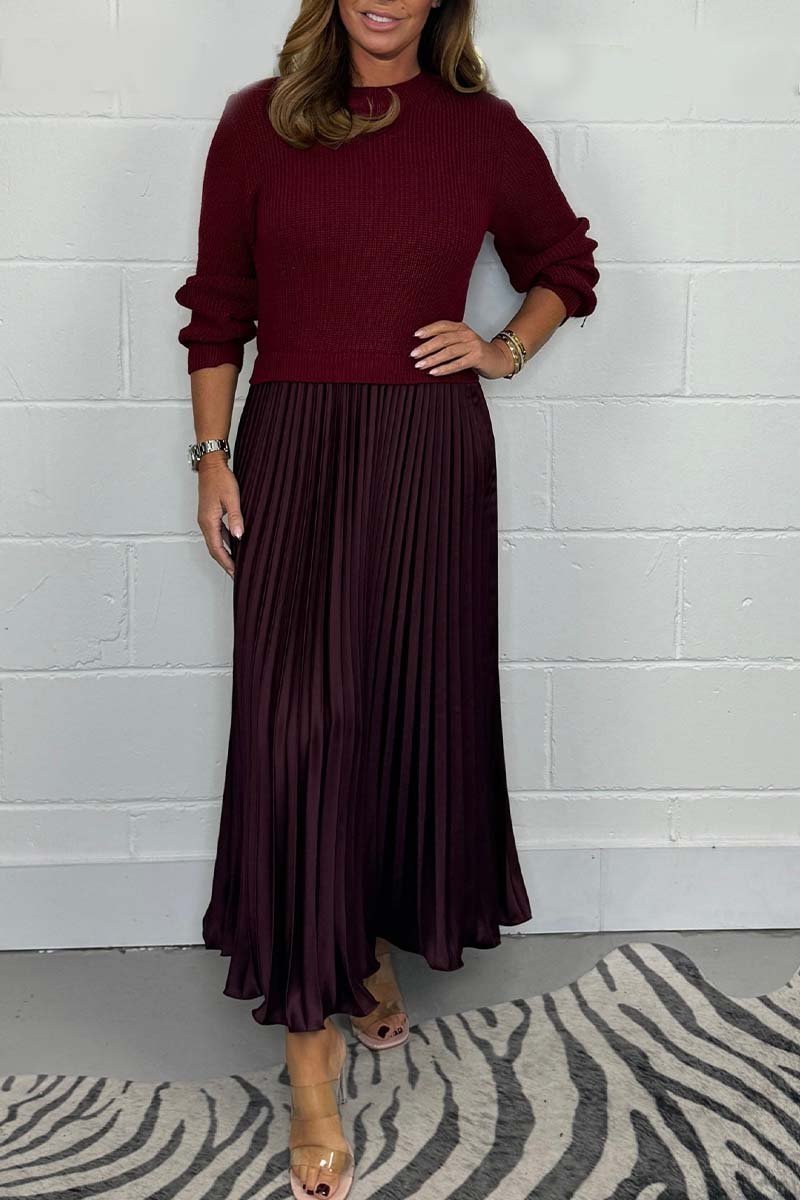 Isabelle Long sleeve Jumper & Pleated bottom style Dress
