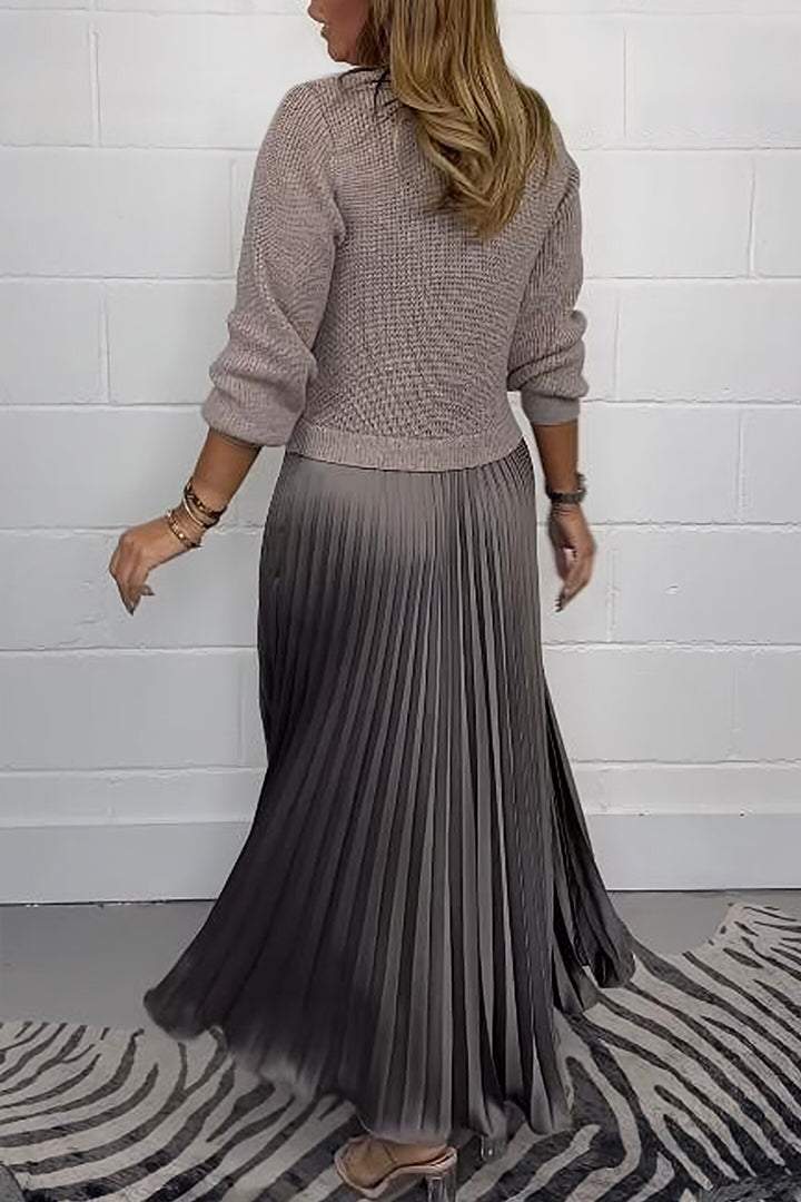 Isabelle Long sleeve Jumper & Pleated bottom style Dress