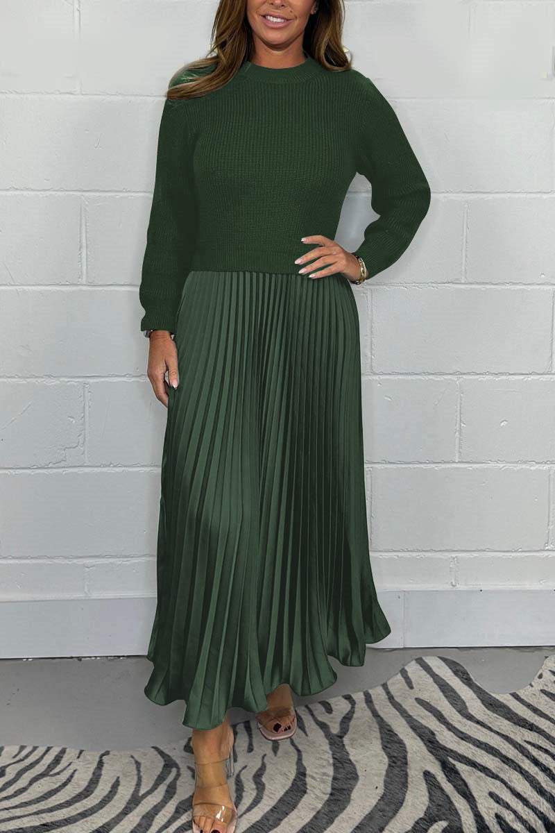 Isabelle Long sleeve Jumper & Pleated bottom style Dress