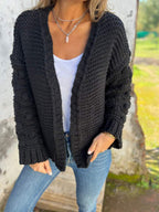 Women's Autumn V-neck Long-sleeved Casual Knitted Cardigan