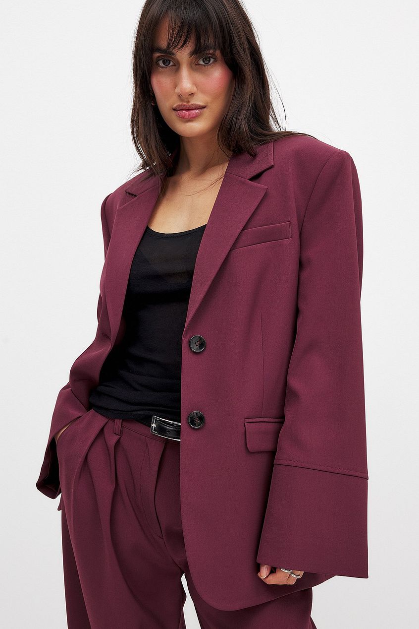 Bianca Burgundy Blazer