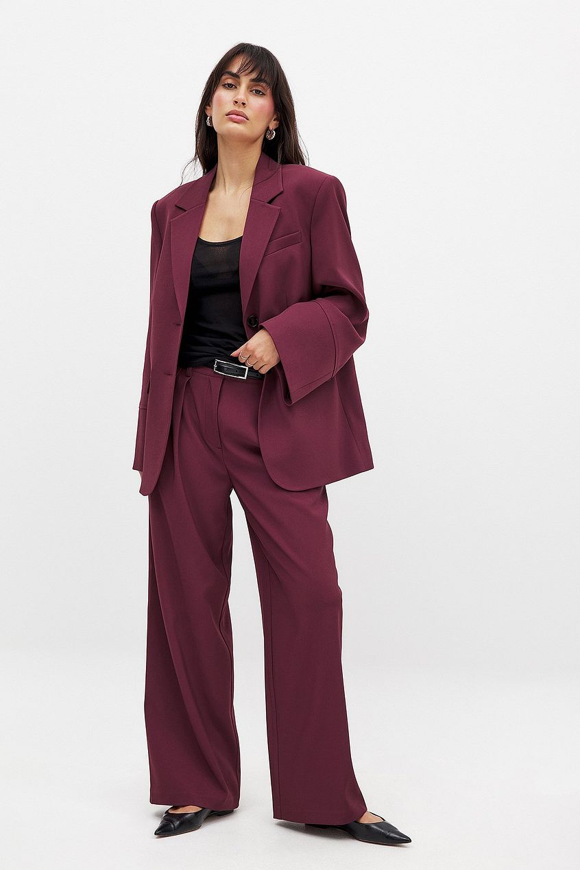 Bianca Burgundy Blazer