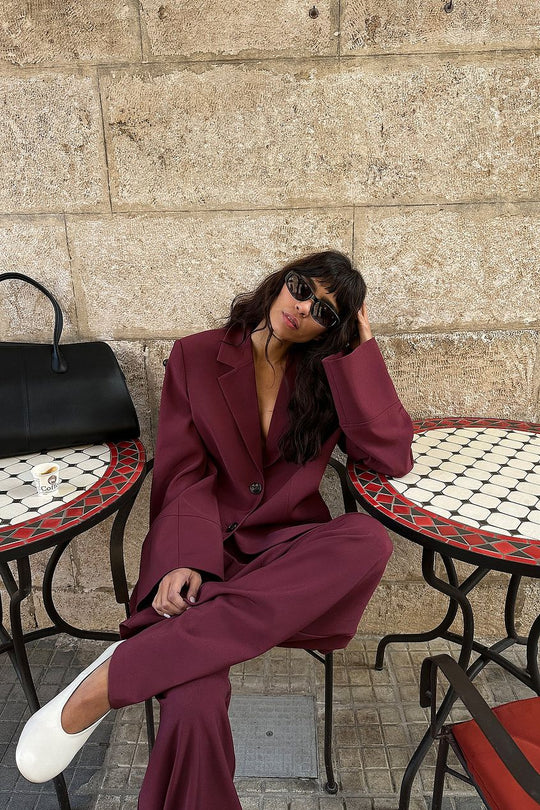 Bianca Burgundy Blazer