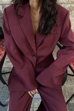 Bianca Burgundy Blazer