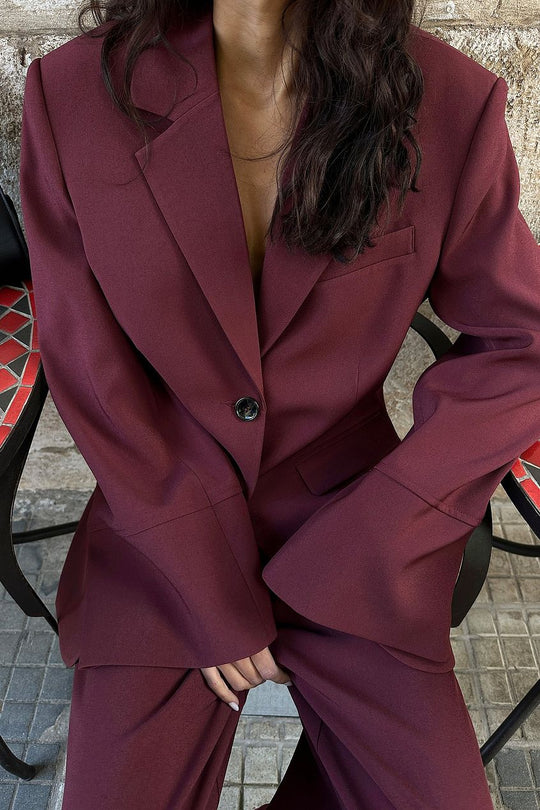 Bianca Burgundy Blazer