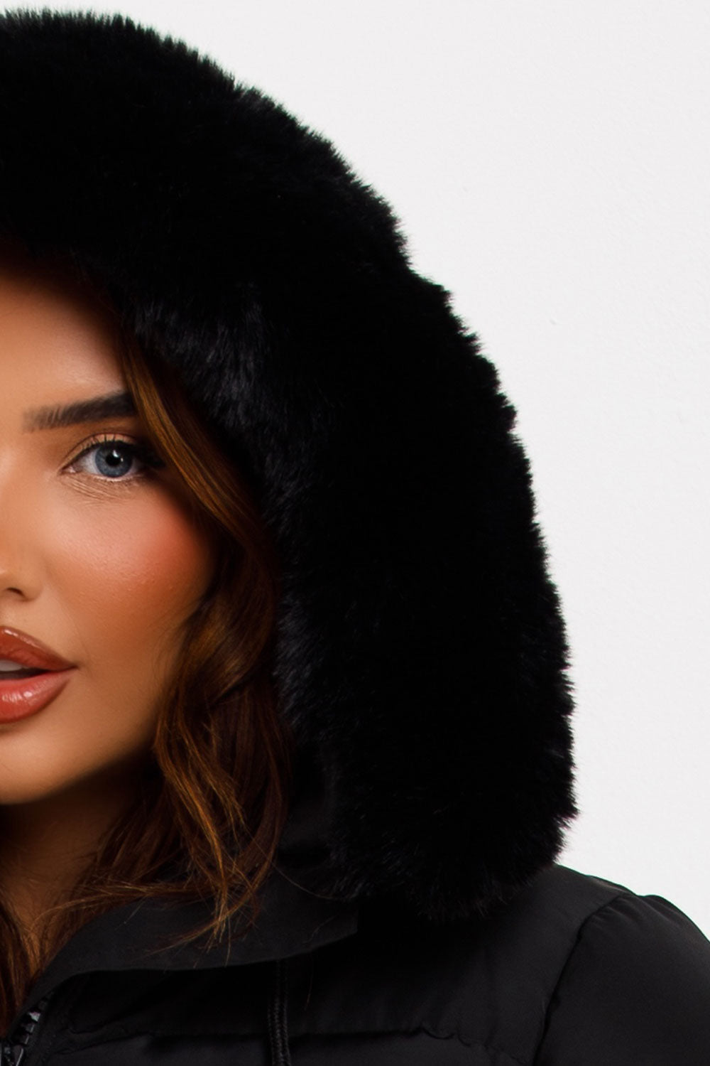 Eliana Puffer Jacket With Fur Hood