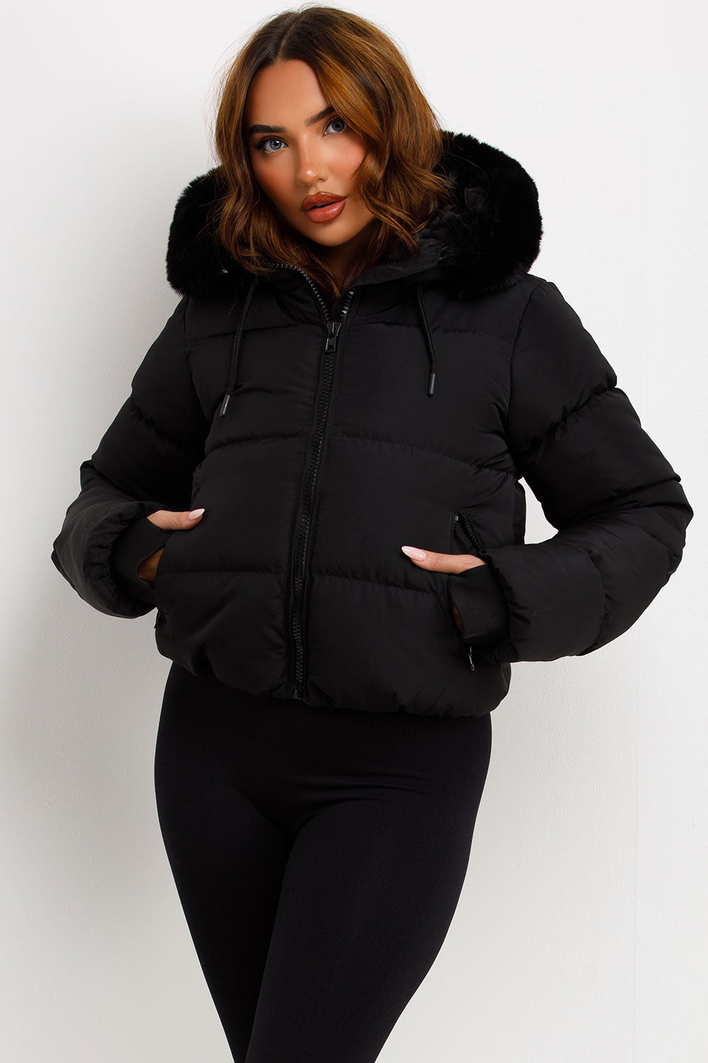 Eliana Puffer Jacket With Fur Hood