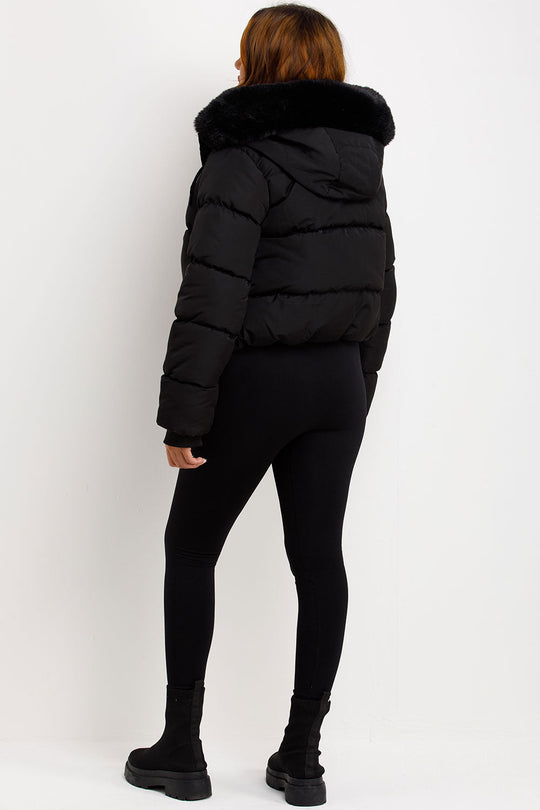 Eliana Puffer Jacket With Fur Hood