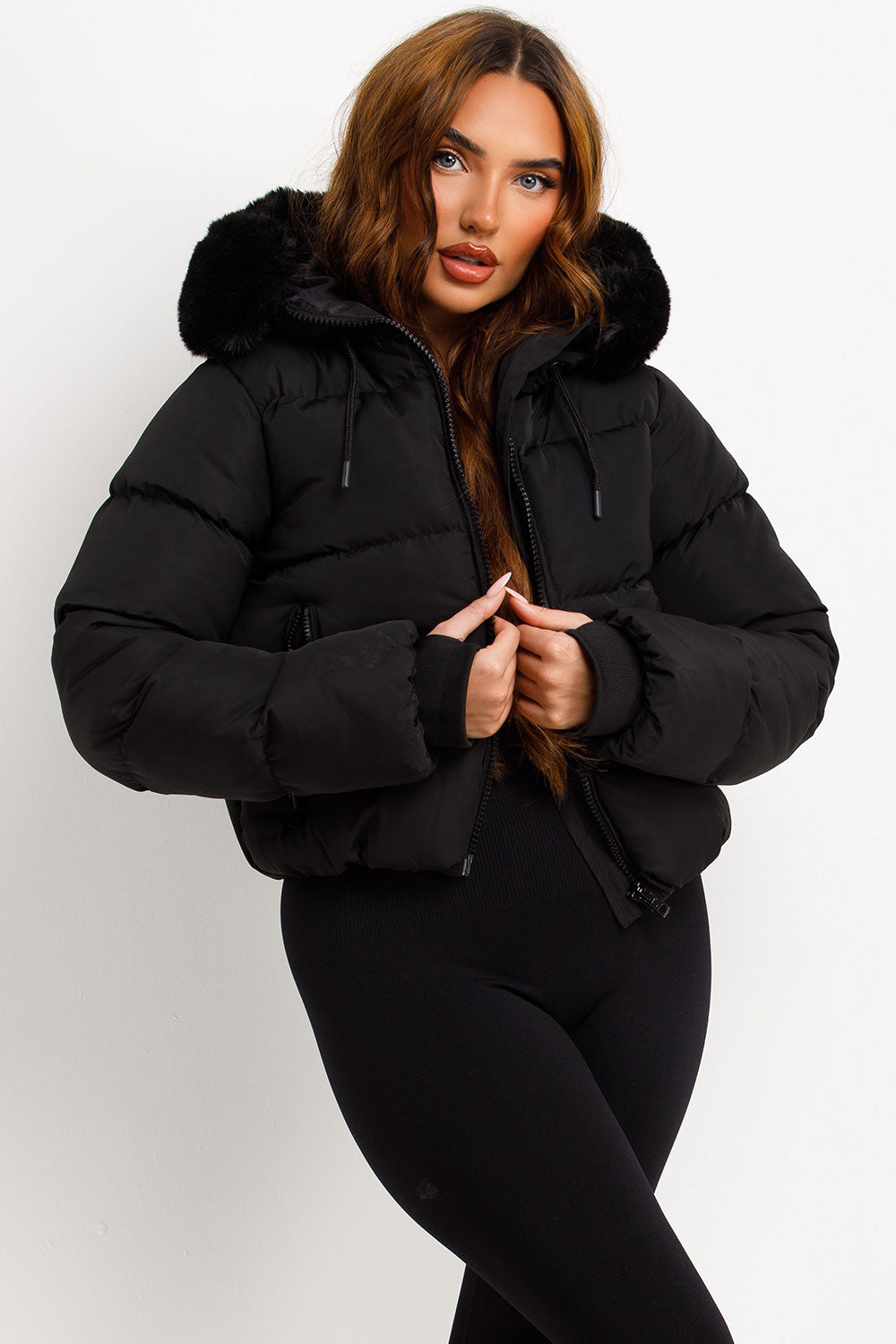 Eliana Puffer Jacket With Fur Hood