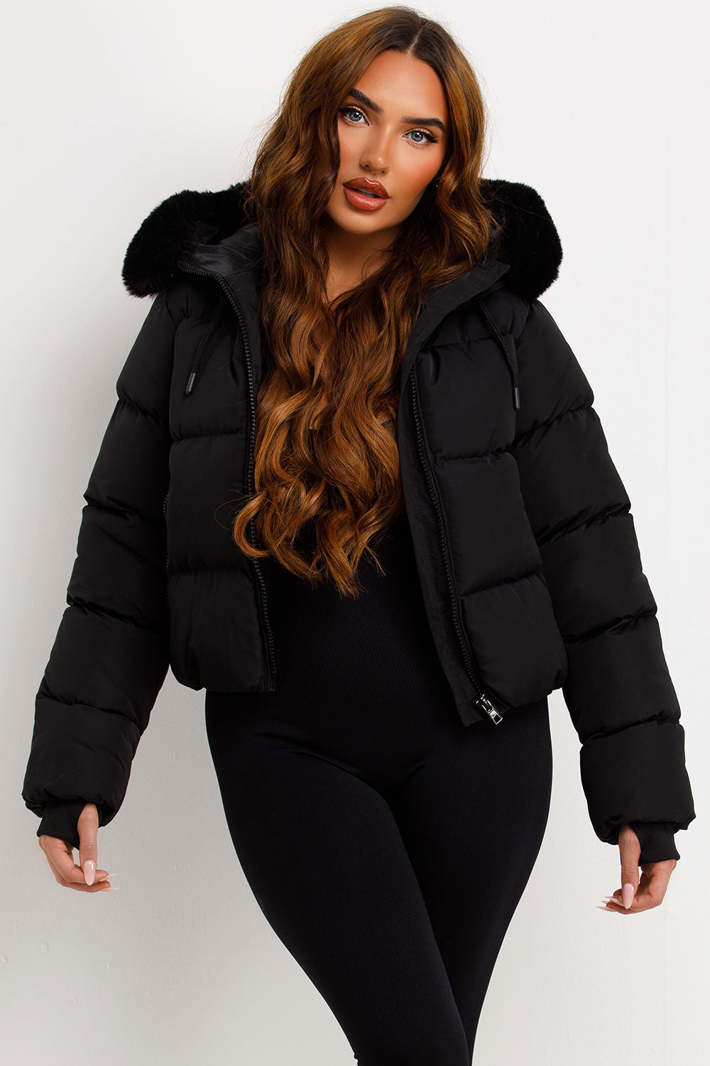 Eliana Puffer Jacket With Fur Hood