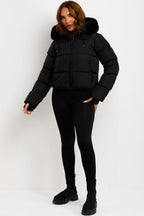 Eliana Puffer Jacket With Fur Hood