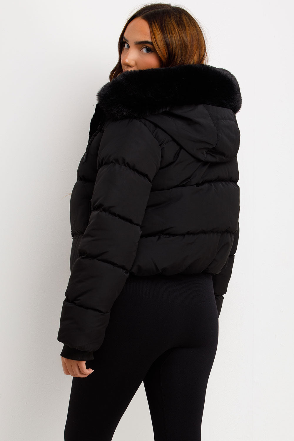 Eliana Puffer Jacket With Fur Hood