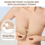 Seamless Bra with Front Closure and Adjustable Straps