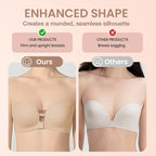 Seamless Bra with Front Closure and Adjustable Straps