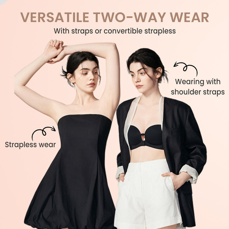 Seamless Bra with Front Closure and Adjustable Straps