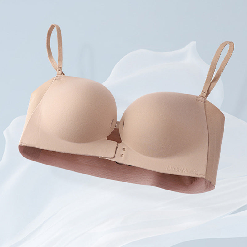 Seamless Bra with Front Closure and Adjustable Straps