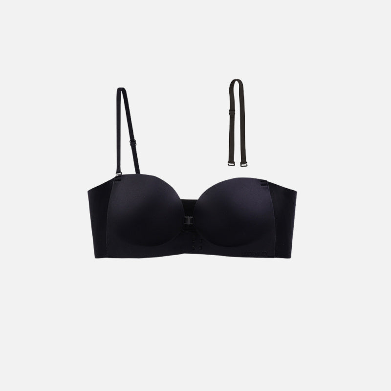 Seamless Bra with Front Closure and Adjustable Straps